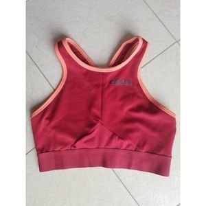 Adidas Red Orange Racerback Sports Bra